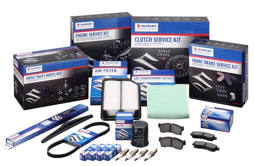 suzuki spare parts all laid out on white backdrop products from 4wd Part Shop Midland